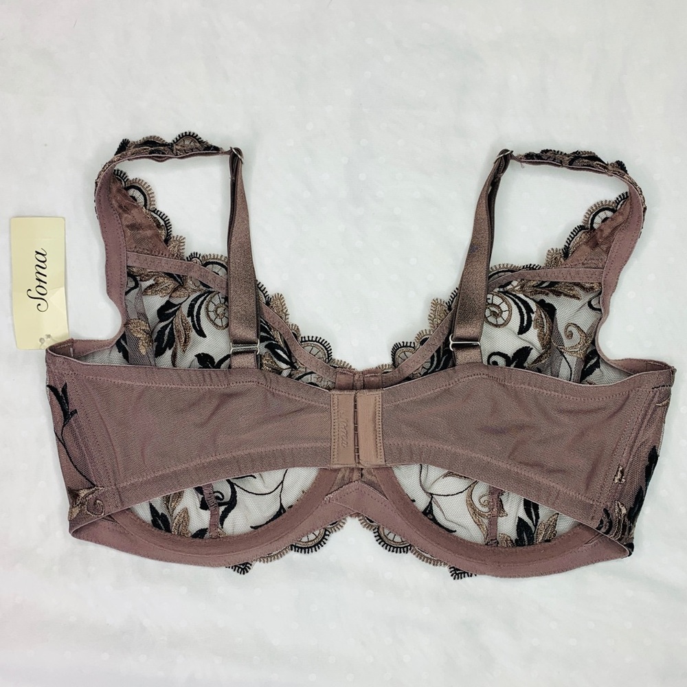 ❌ Sold ❌ Soma • Mochaccino Sensuous Lace Bra 36DD - Picture 3 of 5